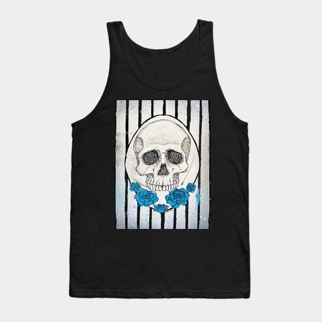 Cameo Skull (Rectangular Version) Tank Top by Jan Grackle